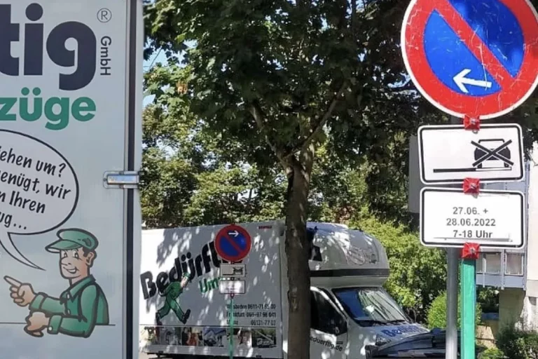 Halteverbotszone für einen Umzug